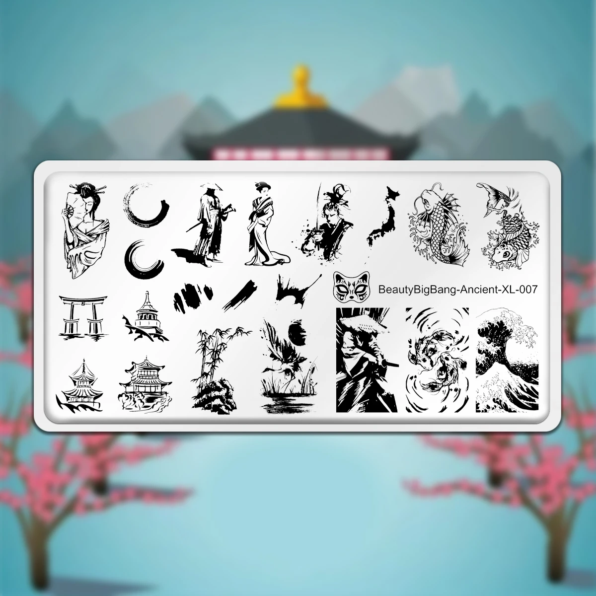 Трафарет Beautybigbang для ногтей пластина из нержавеющей стали с мультяшными