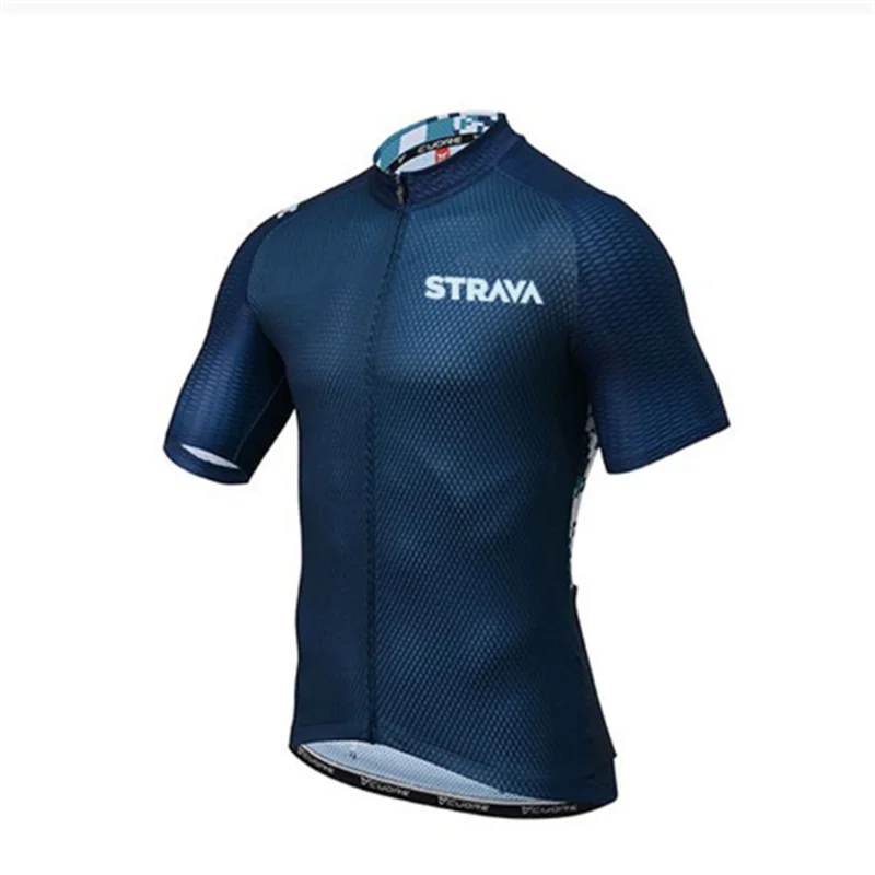 

STRAVA Fabric Custom High Quality Mens Cycling Jersey Short Sleeve Team Merino Cycling Wear Road Bike Clothing MTB Bicycle Shirt