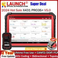 LAUNCH X431 pro3s Plus V5.0 10.1" Повна система Автомобільні діагностичні інструменти Кодування ECU Активний тест obd2 сканер pk x431 pro v+