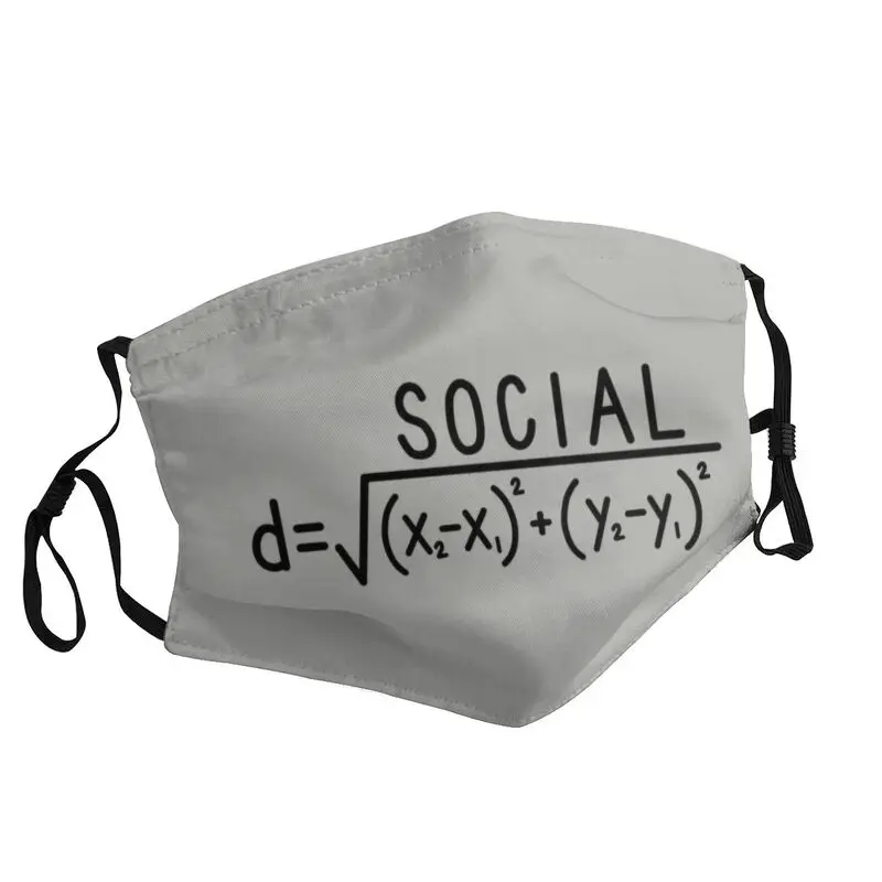 

Social Distance Formula Reusable Face Mask Unisex Adult Science Social Distancing Protection Cover Respirator Mouth-Muffle