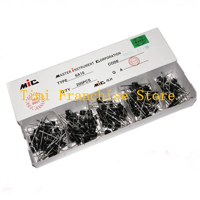 30PCS 100% NEW 6A10 10A10 20A10 R-6 DIP 6a1000V 10a1000V 20a1000V Rectifier diode