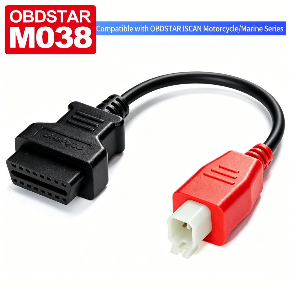 Фото Кабель OBDSTAR M038 для диагностики мотоциклов/судов серии ISCAN, 4-контактный разъем, 16-контактный адаптер, инструмент для диагностики неисправностей №5