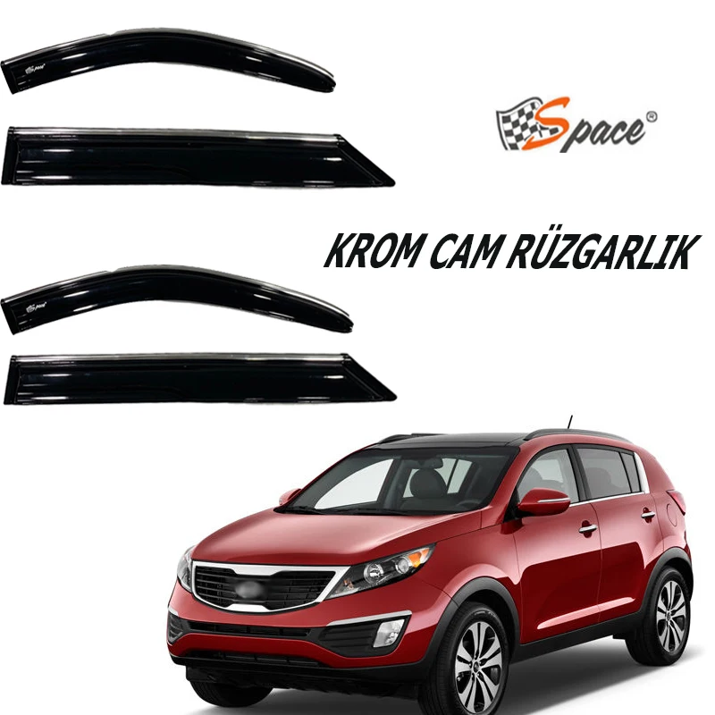 

Chrome glass spoiler For Kia Sportage 2011-2017/ CARU415