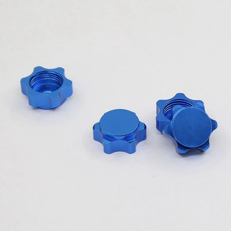 2023 Hot-8Pcs Aluminum Wheel Hub Cover Anti-Dust Cover 17Mm Hex Nut For 1/8 RC Car,Blue images - 6