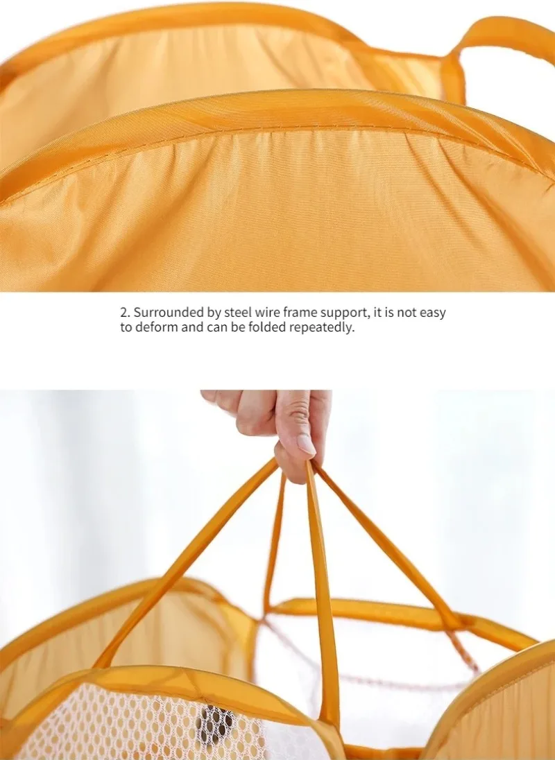 Складная детская коробка для хранения грязной одежды открытая сетчатая корзина