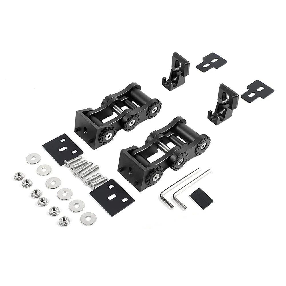 

JL Hood Latches, Aluminum Hood Catch Lock Latch Kit for 2018-2022 Wrangler JL JT Accessories, 2PCS Black