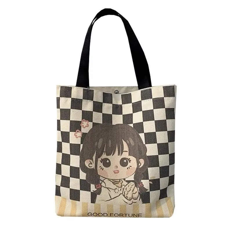 

Canvas Tote Bag Female Offices Light Portable Small Bag Fashion Shopping Bag