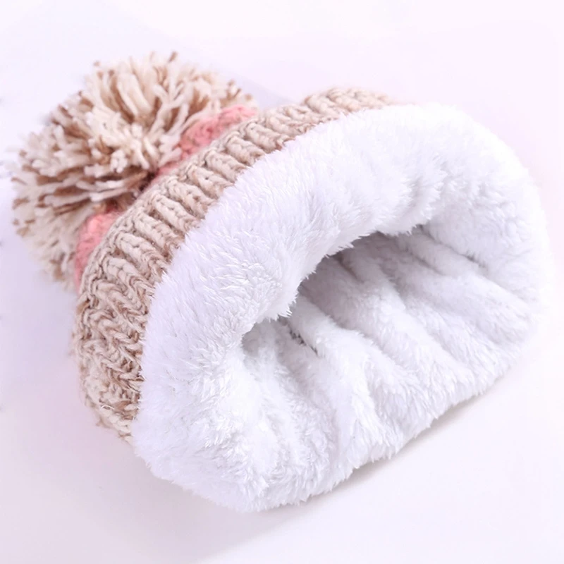 Bluetooth шапка с помпоном наушники беспроводные музыкальные вязаные теплые