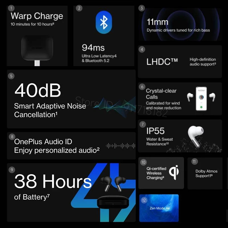 Tanie OnePlus Buds Pro Słuchawki Bezprzewodowa Wersja Globalna Redukcja Szumów TWS Bezprzewodowa Bluetooth Dla Oneplus 9 Pro 10 Pro 10T