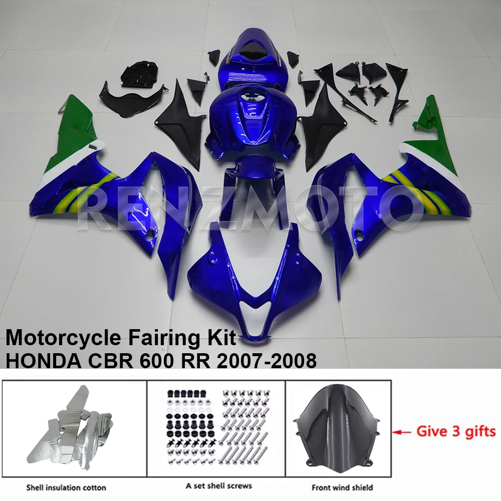 Фото Новый полный комплект обтекателей из АБС-пластика для мотоцикла CBR600RR F5 2007-2008 (красно-синий) №3