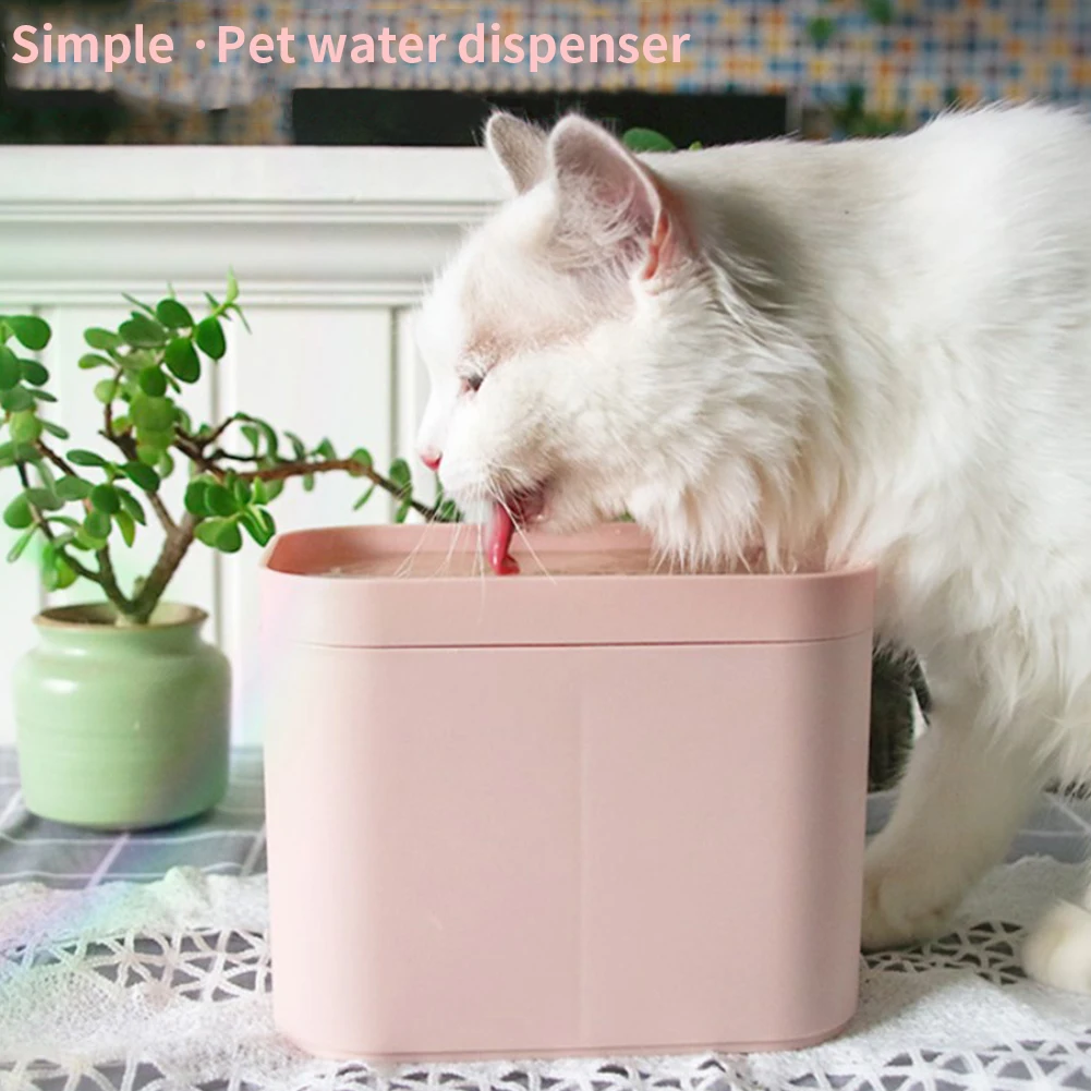 

Smart Dog Water Dispenser Bowl PP Circulation Filter Sponge Cat Easy Clean Detachable Automatic With USB Cable Pet Fountain