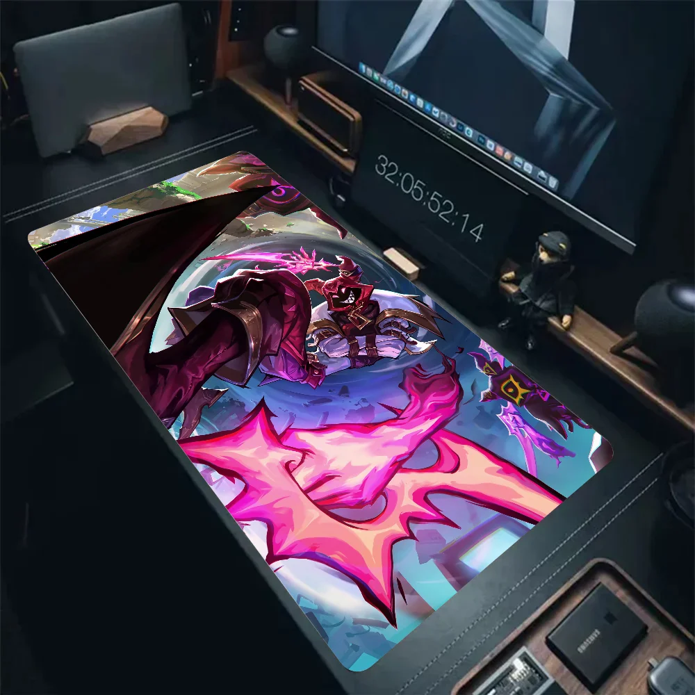 Soul Fighter Shaco Login Screen League Of Legends Mousepad Mouse Mat Desk With Pad Gaming Accessories Prime XXL Keyb