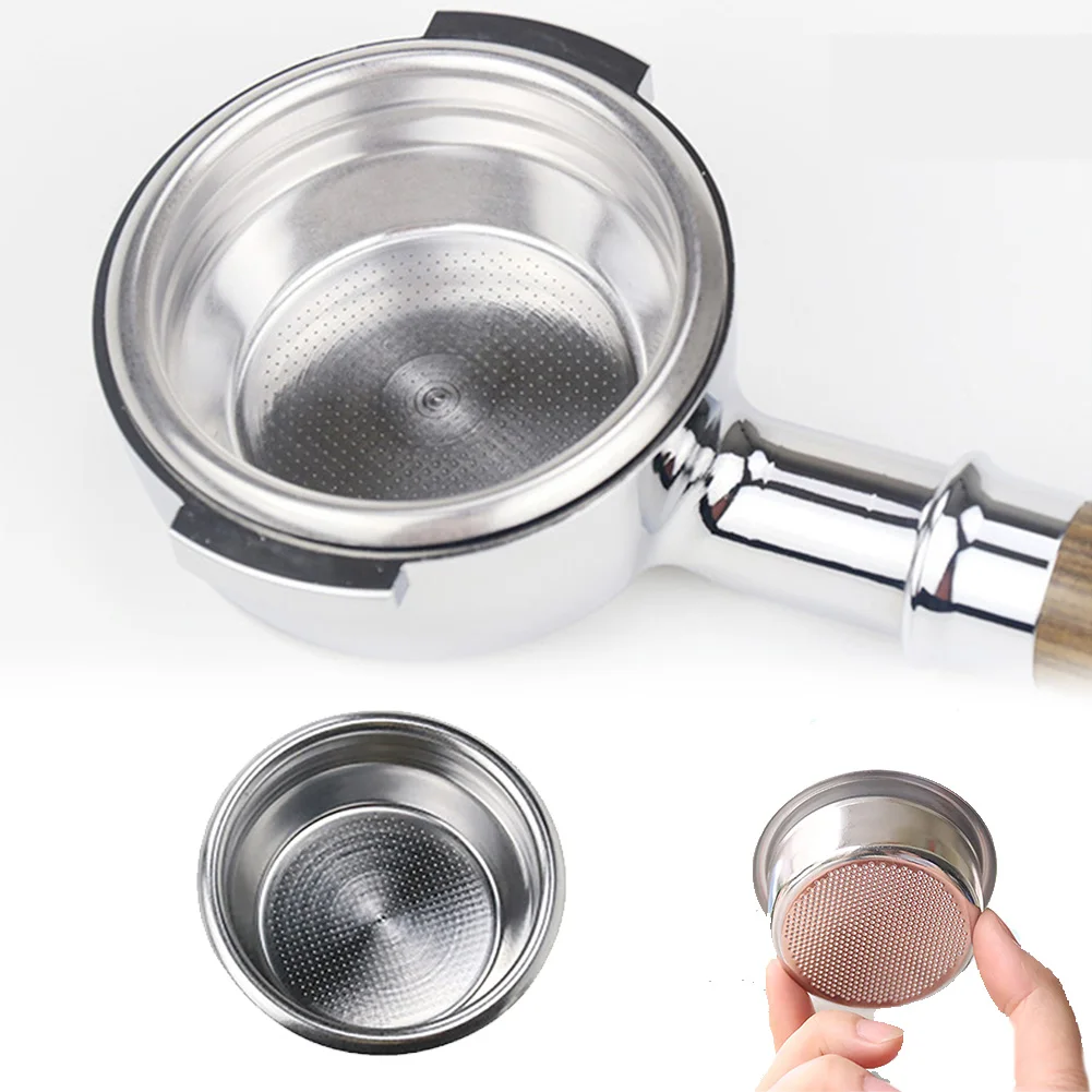 

1pc Stainless Steel Double 2 Cup Filter Basket Fit For Breville 58mm Portafilter Coffee Machine Powder Tank Coffeeware Tools