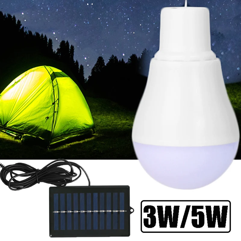 Outdoor Camping Tent Light Solar Energy Rechargeable Emergency Light