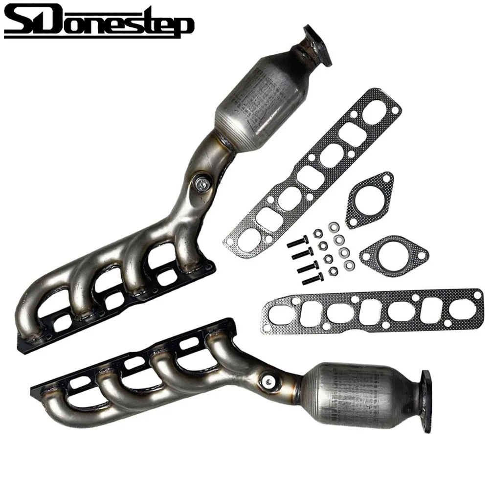 

Front Left & Right Exhaust Manifold & Catalytic Converter tFor 2005-13 Pathfinder Armada QX56 Titan