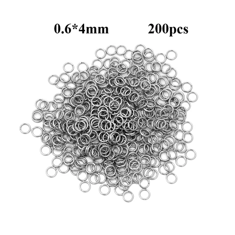 Соединительные кольца из нержавеющей стали, 4/5/6/7/8 мм, 100-200 шт