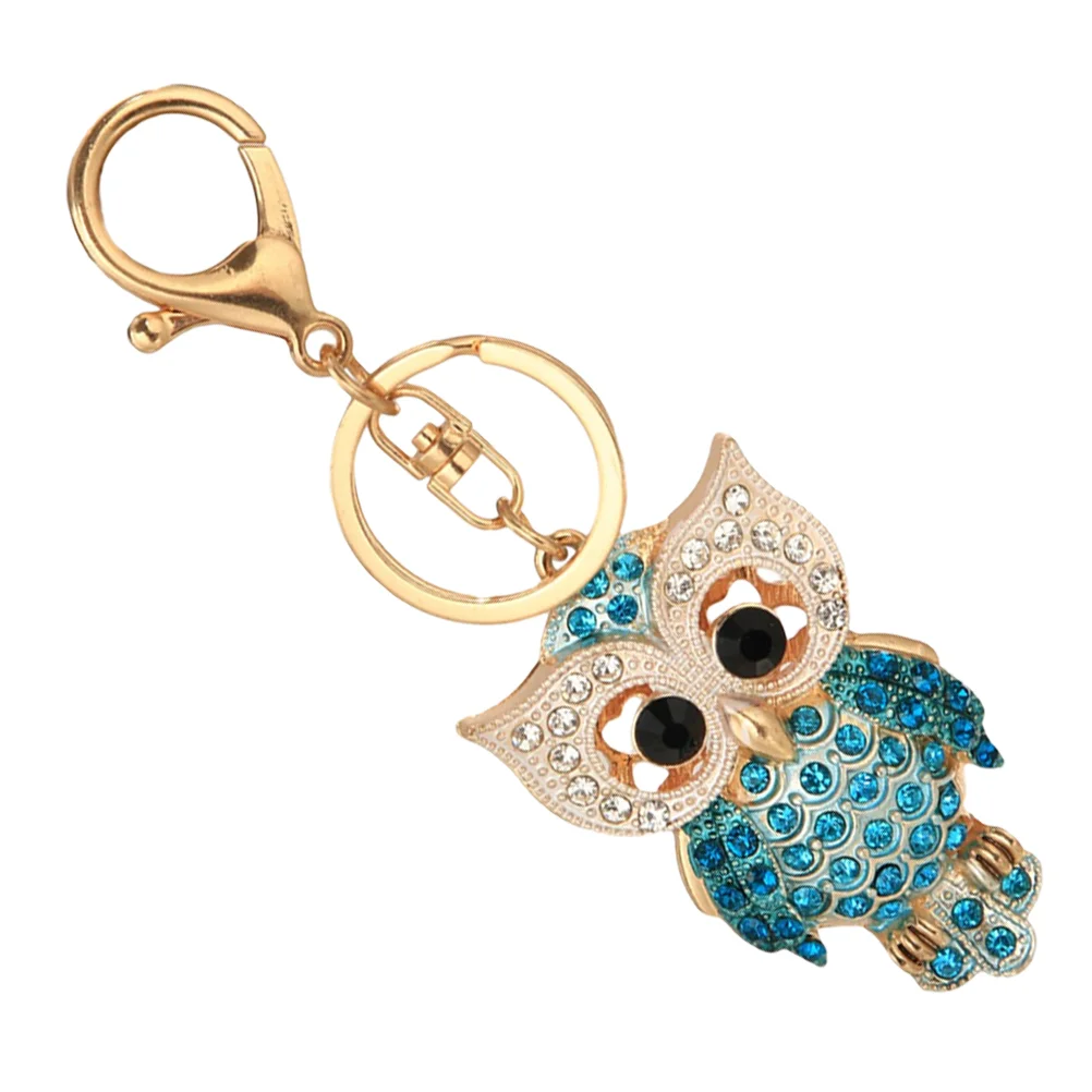 

Owl Keychain Bee Lovely Car Crystal Hanging Accessories Metal Drilling Animal Keychains