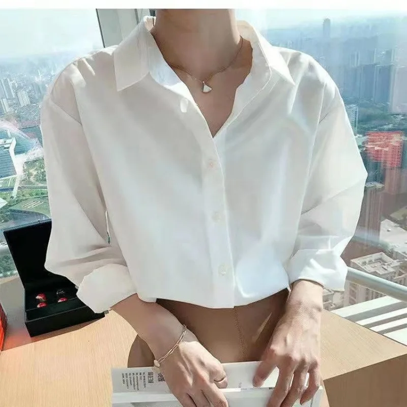 Весенний новый нишевый дизайн свободный крой элегантный универсальный топ с