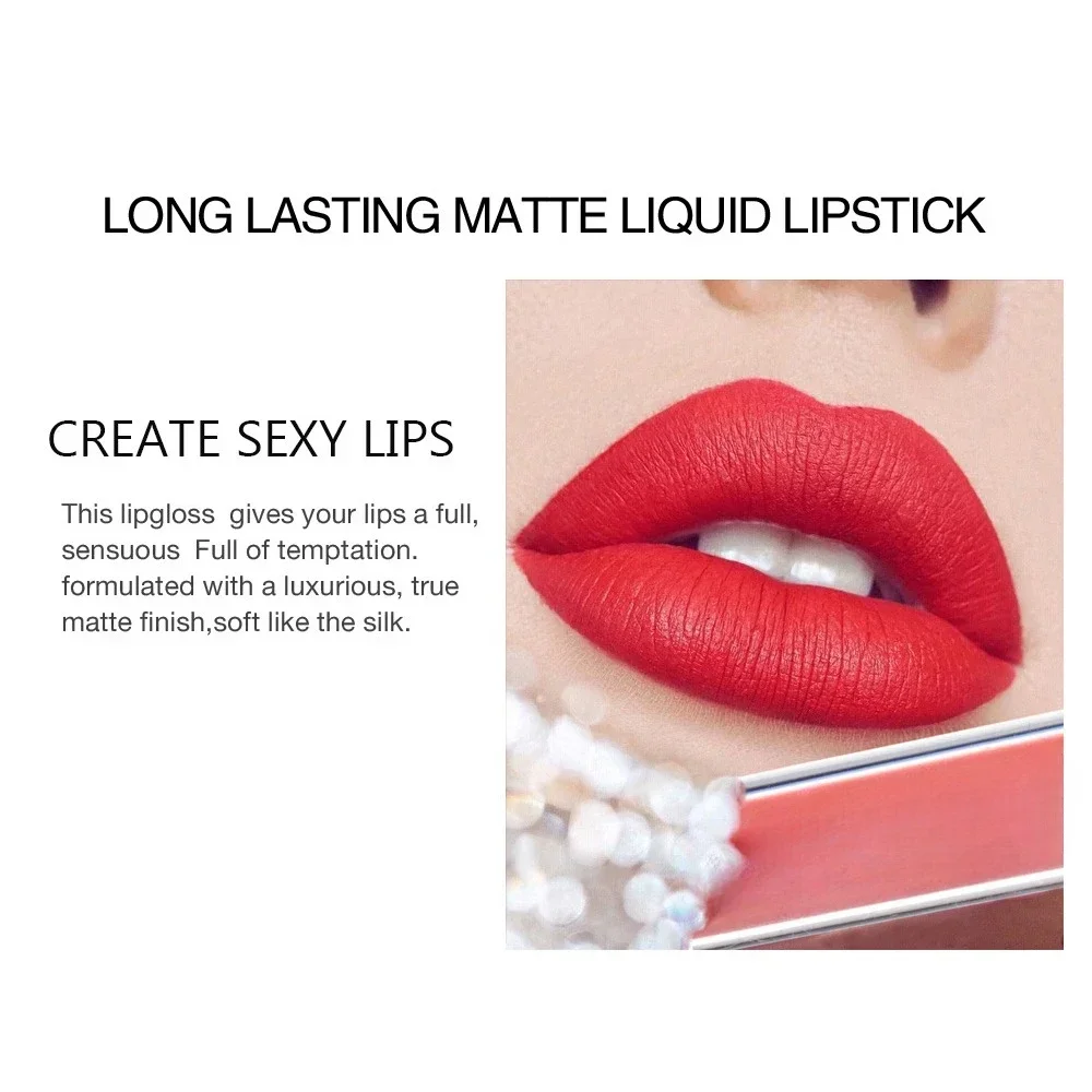 6 шт./набор антипригарная жидкая губная помада в подарочной коробке