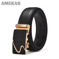 men cowhide leather automatic buckle belt high quality fashion cowskin belts brand business 4cm trouser strap pant ceinture