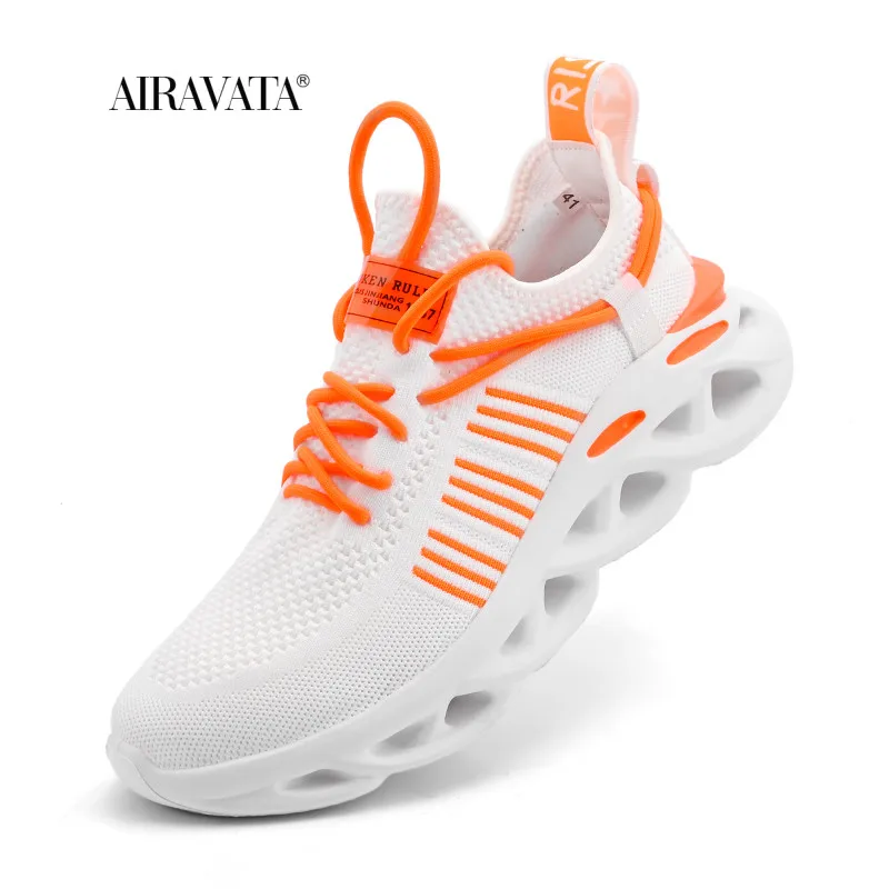 Women and Men Lightweight Fashion Sneakers  Athletic Knit Running Shoes Couple Tennis Gym Shoes Zapatos De Mujer