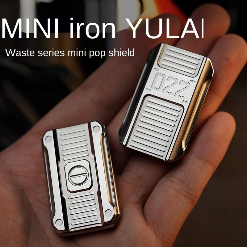 Enlarge Mini Iron Button Coin Shield Push EDC Metal Decompression Decompression Finger Toy