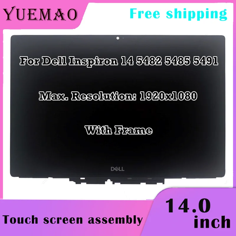 Новый 14.0-дюймовый FHD ЖК-экран Сенсорный дисплей Замена панели NV140FHM-N4H для Dell Inspiron 14
