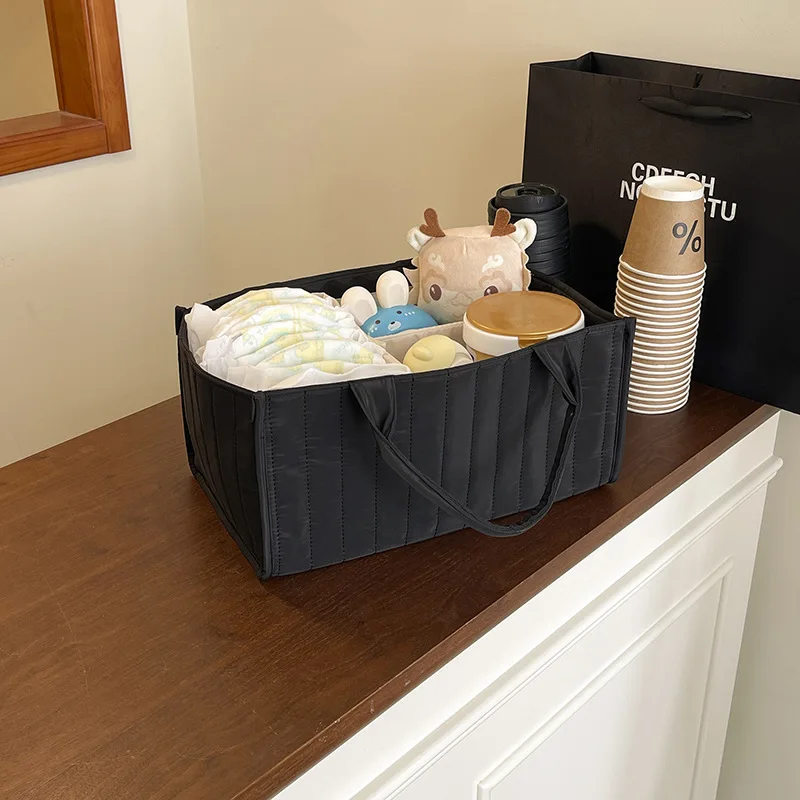 Фото Корейская повседневная сумка-рюкзак для подгузников, вместительная сумка-тоут с многослойным органайзером для хранения, для путешествий с малышом, сумка-клатч для смены подгузников для мамы №1