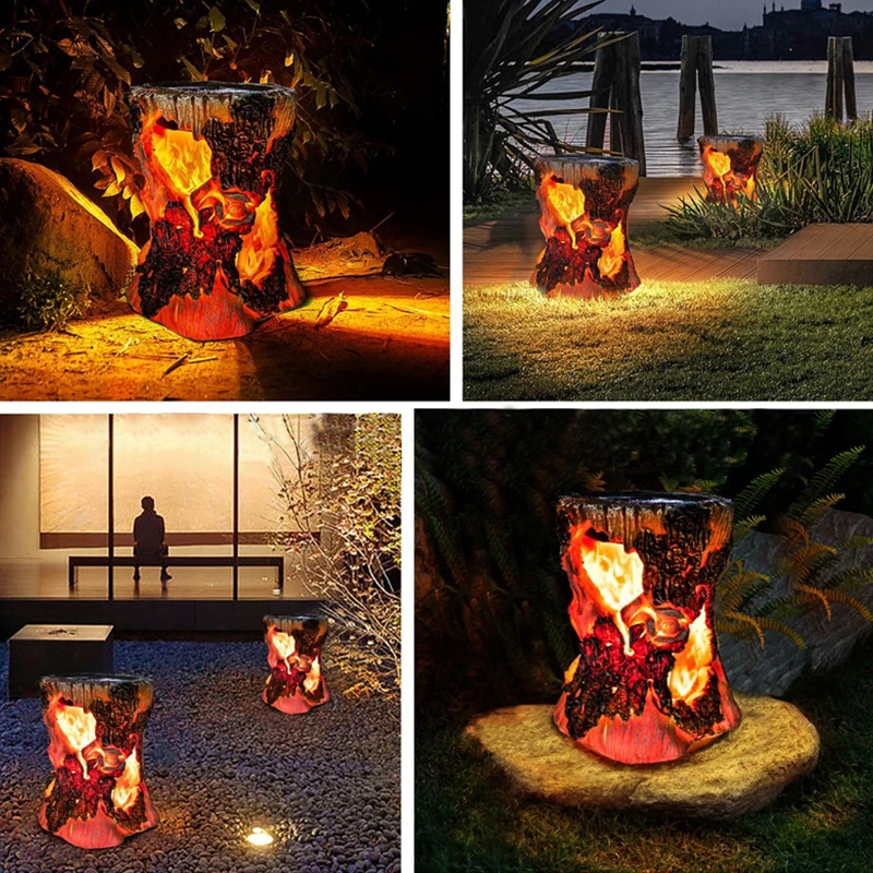 

Светодиодный садовый фонарь на солнечной батарее, водонепроницаемый Ландшафтный фонарь, динамическая имитация пламени, освесветильник дл...