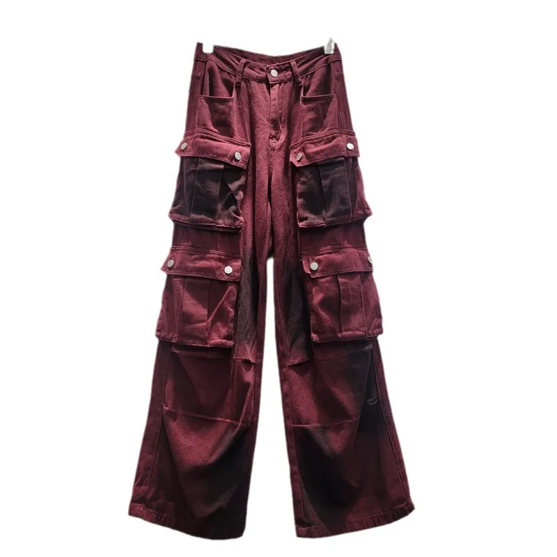 Уличная одежда [zoci] Новинка осени 2024 узкие прямые трубы с высокой талией и