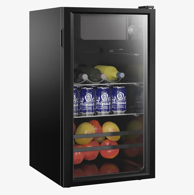 Фото Отель Mini Bier Kühlschrank Minibar Glastür Getränke Nazirhler 36L 55L 120L 230L Kompakter Beauty Kühlschrank mit Gefrier schrank №5