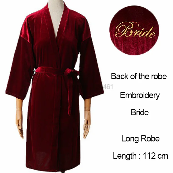 

Кимоно женское бархатное с вышивкой, свадебное нижнее белье для невесты, пикантная одежда для сна