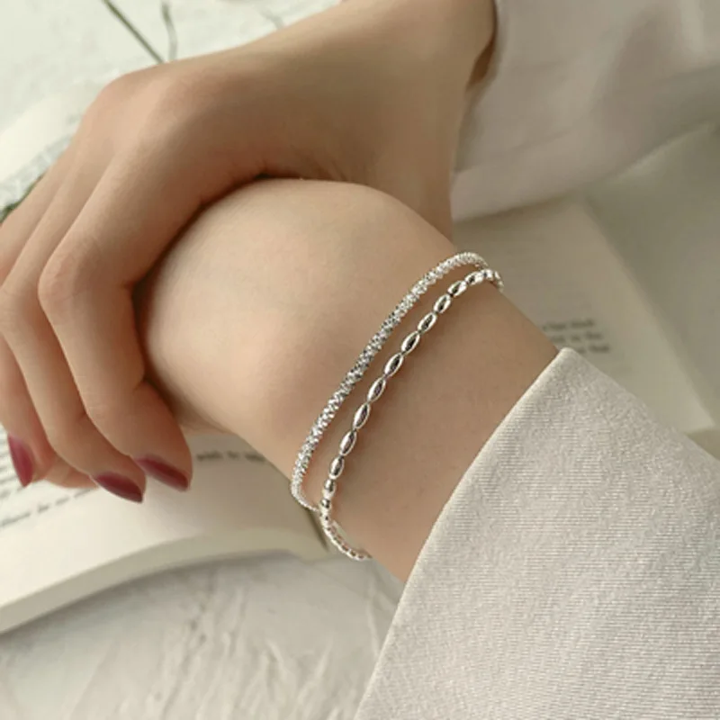 Evimi SSilver цветной двойной браслет с бусинами для женщин модные ювелирные изделия