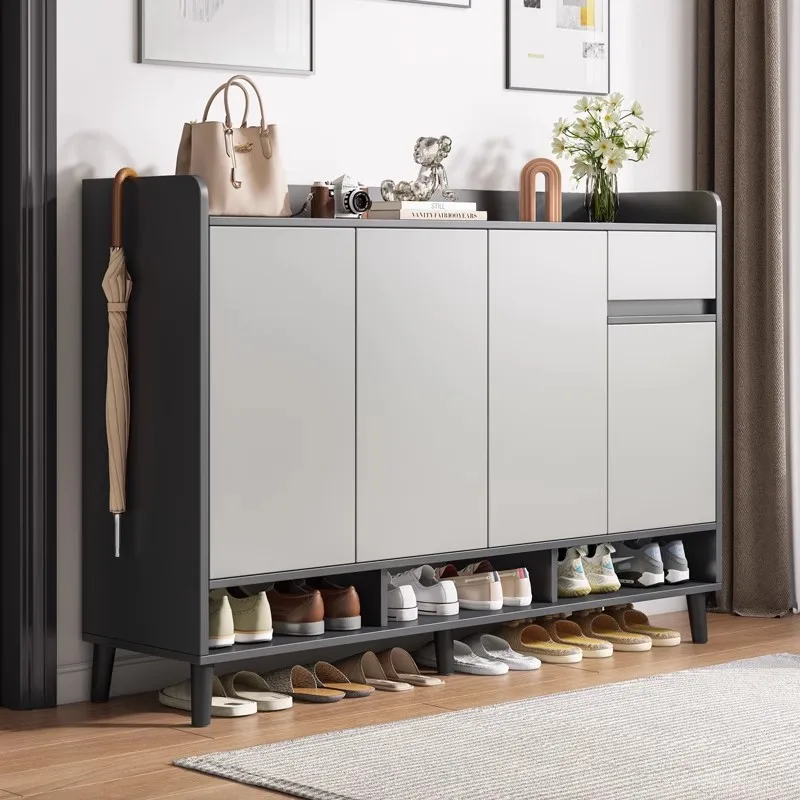 

Multi Layer Nordic Shoe Cabinets Closed Storage Modern Drawer Shoe Cabinets Black Stylish Sapateiras Entrance Entrance furniture