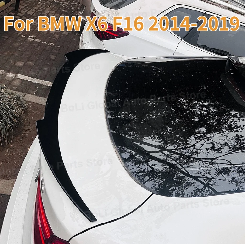 Для багажника BMW X6 F16 2014-2019 задняя дверь сплиттер Задняя Крышка спойлер крылья 2022