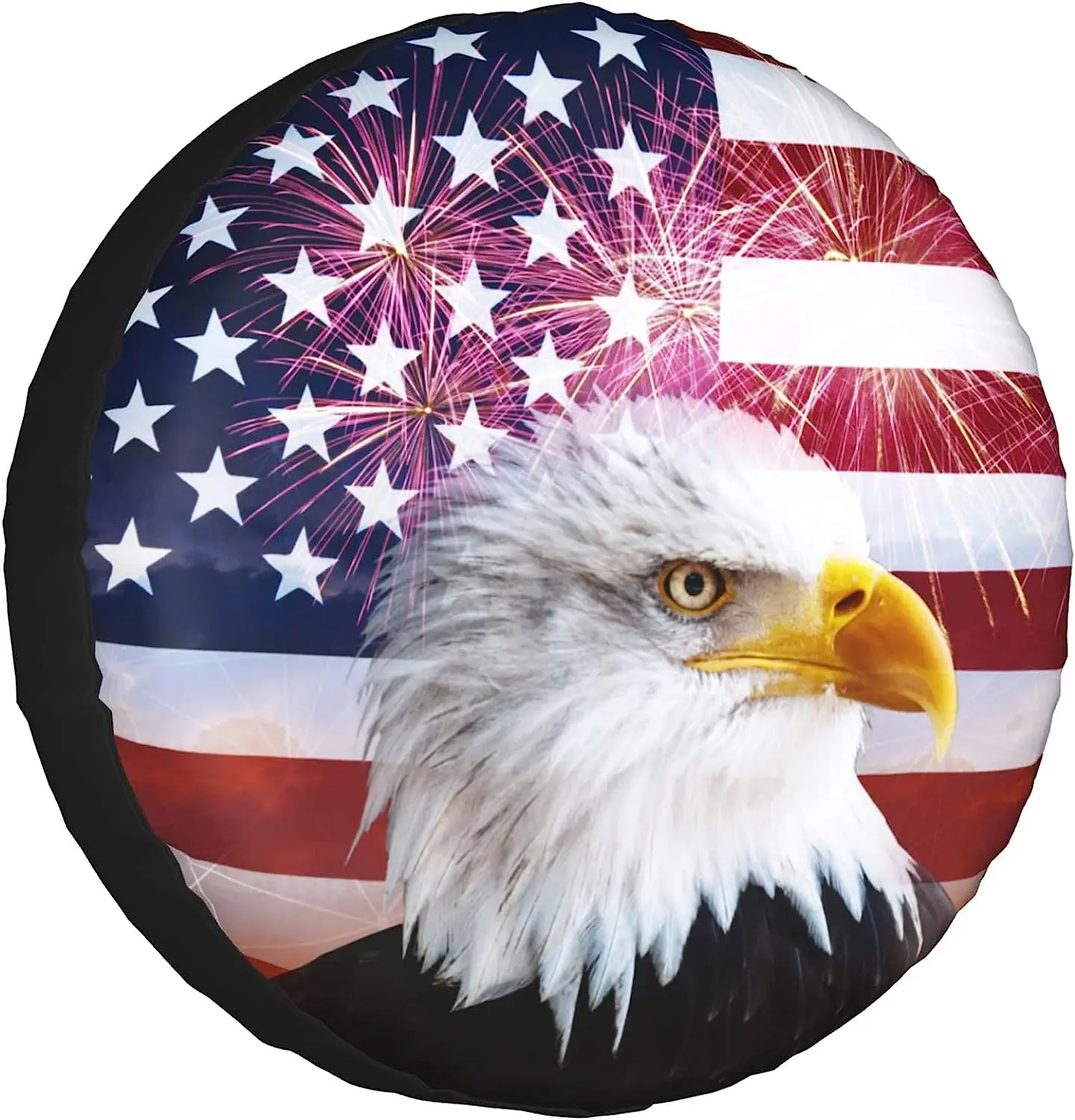 

Крышка Запасного Колеса с американским флагом для трейлера RV Eagle, аксессуары для колес для кемпера, для путешествий, прицепов, водонепроницаемые, с защитой от УФ-лучей