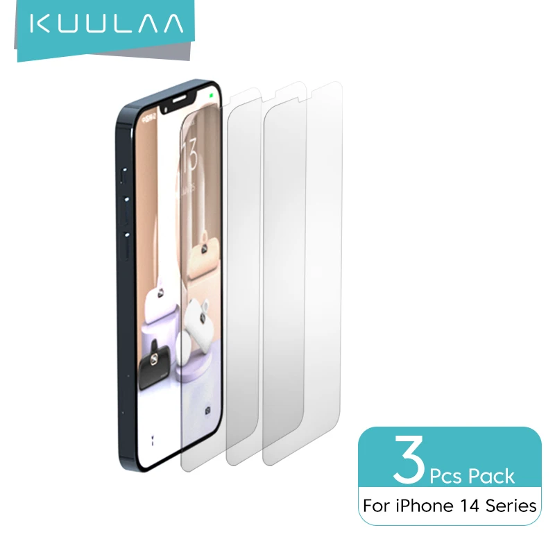 

KUULAA 3PCS Screen Protector Tempered Glass For iPhone 14 PRO MAX Protective GlassTempered Glass