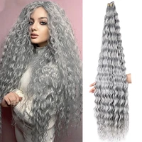 deep ripple crochet twist braiding hair 32 inch curly synthetic braids hair ocean wave crochet hair extensions for women