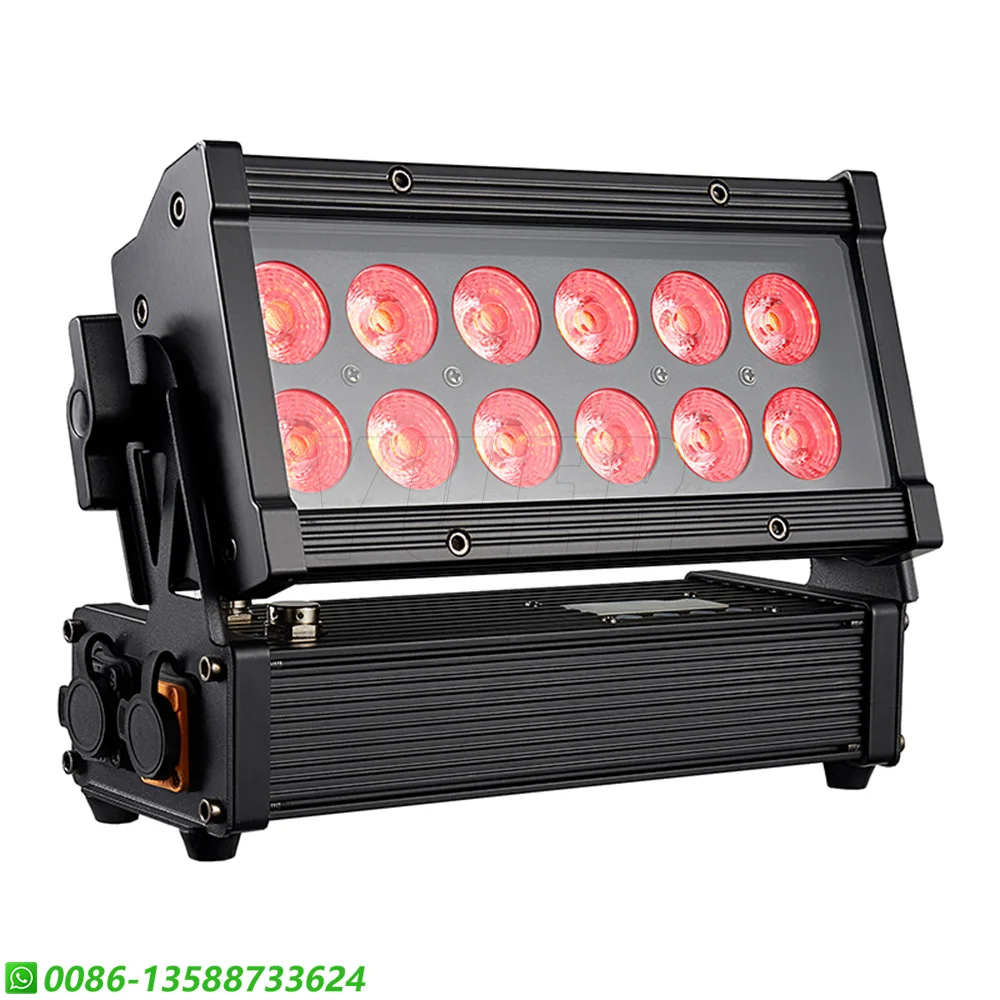 Водонепроницаемый светодиодный прожектор 2 шт. 12x10 Вт RGBWA UV DMX512 IP65