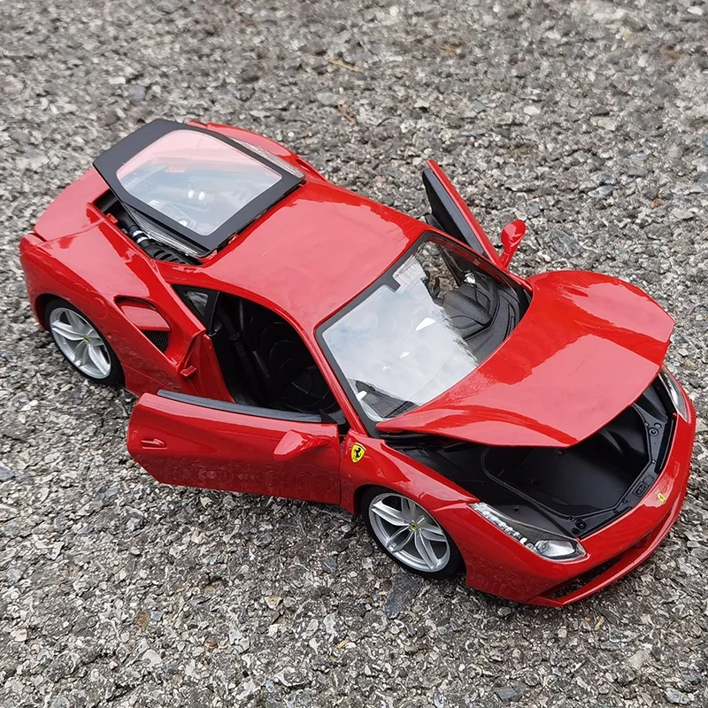 Модель спортивного автомобиля Bburago Ferrari 488 GTB из сплава 1:18 модель литая
