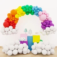 132pcs 8color 4size rainbow latex balloon garland arch kit wedding girl boys happy birthday party decorations baby shower globos