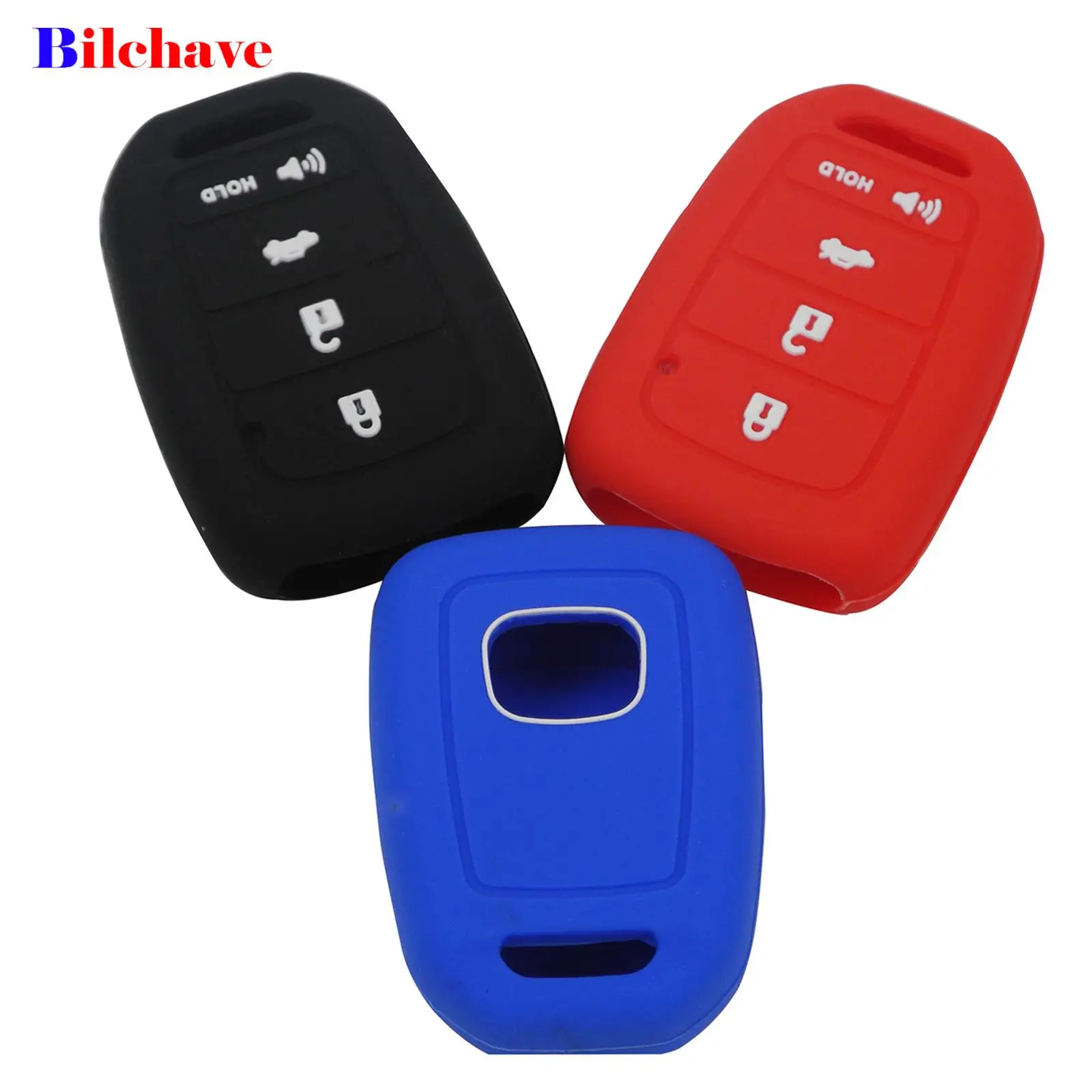 

Jingyuqin 3 кнопки + пульт дистанционного управления автомобильный силиконовый резиновый чехол для ключа брелок для Honda Accord Civic CRV Jazz HRV Vezel