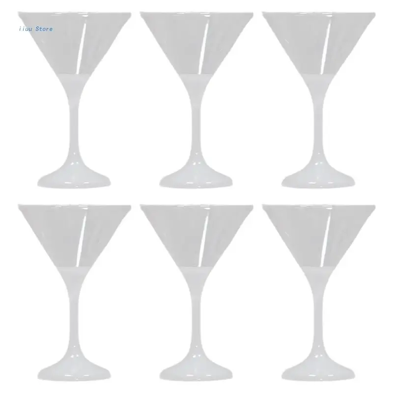

210ML Light Up Cocktail Cups Glowing Wine Cups Unbreakable Flashing Wine Cups Plastic Material for Bar Party Restaurant