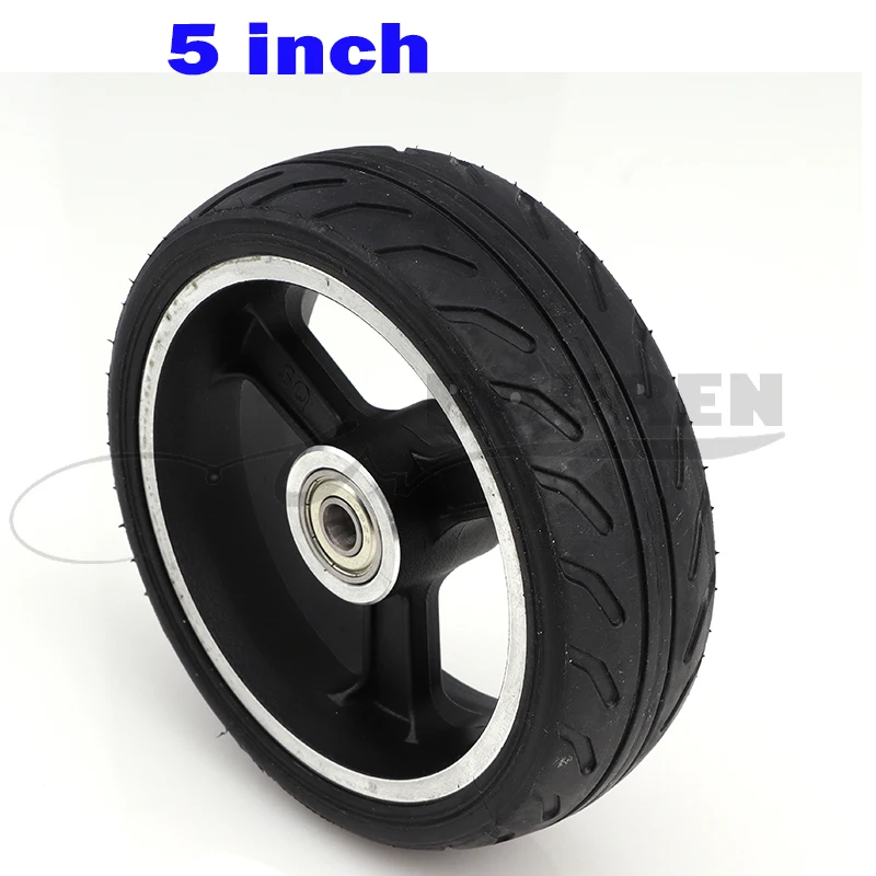 

5-дюймовые колеса из углеродного волокна и алюминиевого сплава, задние колеса в сборе, резиновые колеса, подходят для электрических скутеро...