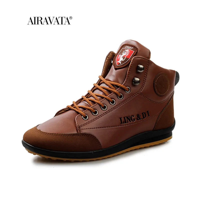 Men Casual Leather Walking Shoes Lace Up PU Wearable Comfortable Flatform Driving Shoe Working Three Colors