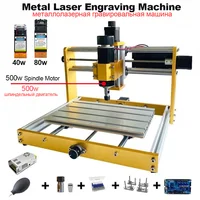 3018 Plus Metal Laser Engraving Machine 40W/80W 3-axis CNC Laser Engraver Wood Craving Machine 500W Spindle Full Metal Frame