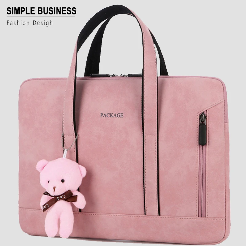 

Laptop Bag Women Briefcase Fashion Waterproof Computer Sleeve Case For 12 13.3 14 15 15.6 inch Female Handbag