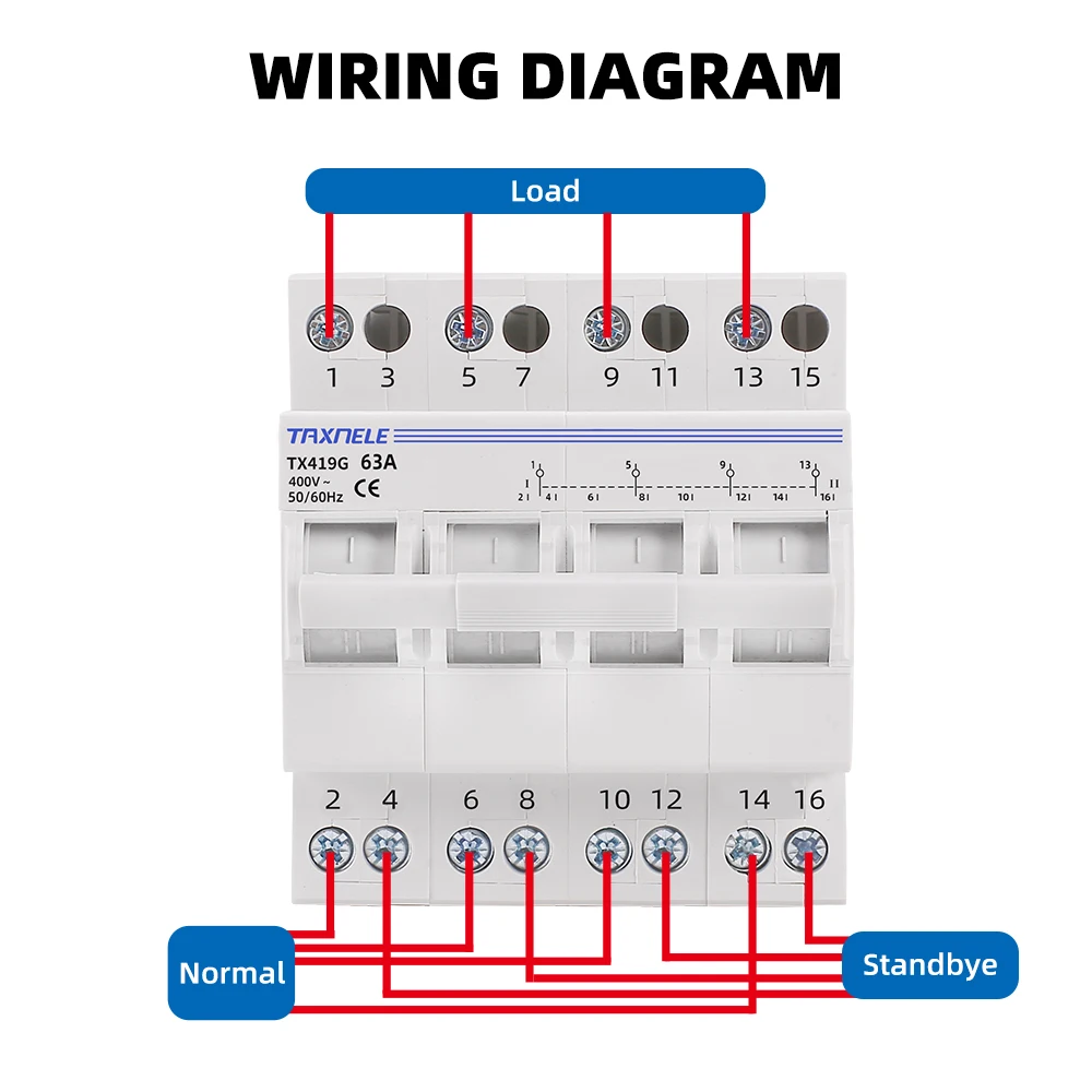 40A 63a MTS Двойной источник питания ручной переключатель изоляции блокировки