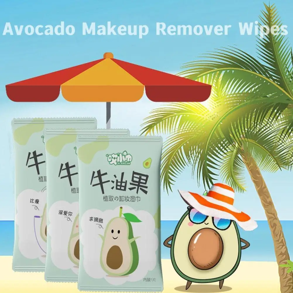 

Средство для макияжа с авокадо, чистящие полотенца для лица, растительный экстракт, освежающий макияж, средство для глубокого очищения маки...