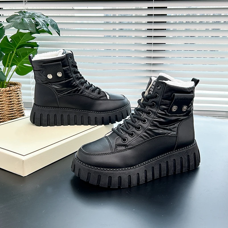 

Winter New Women's Shoes Snow Boots Anti-skid Shoes Short Boots Thickened Shoes Women's Boots High-top Warm Plush Mid-calf Boots